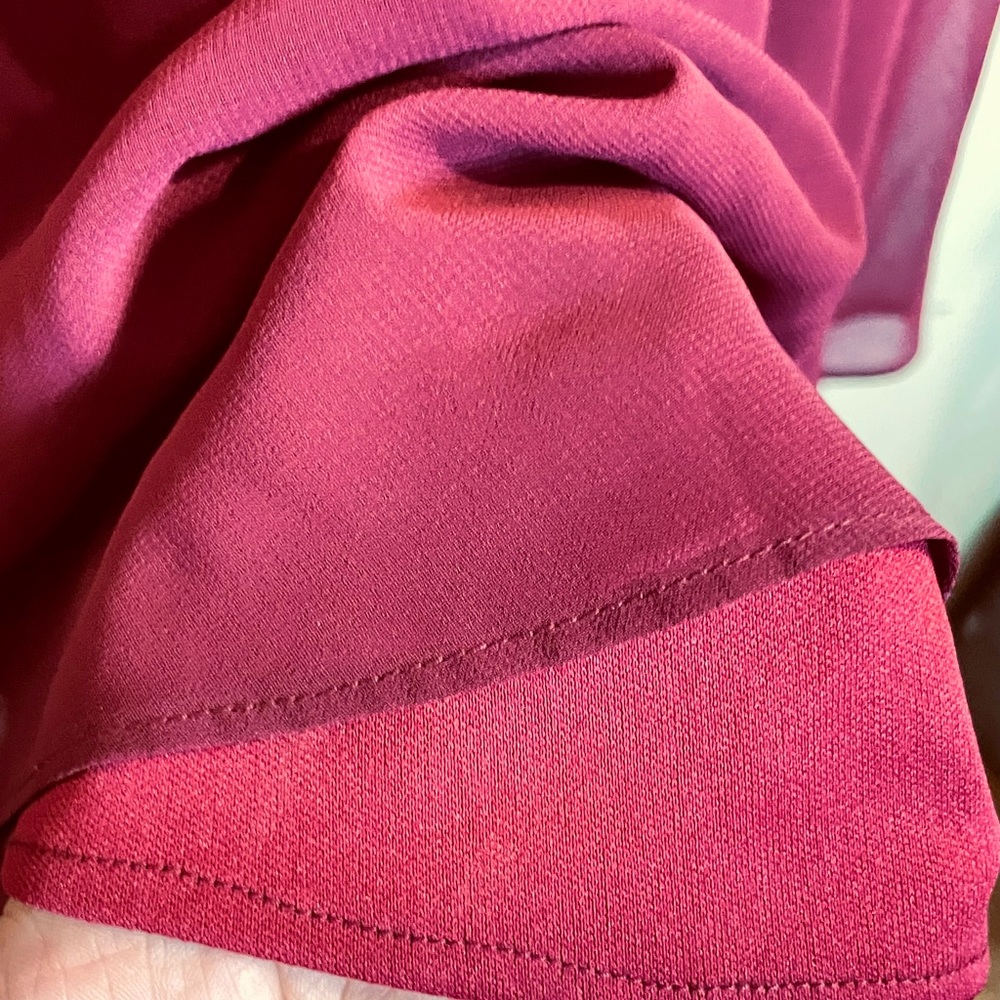 Off-Shoulder Burgundy Evening Gown - Picture 7 of 13